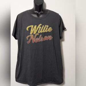 Women's Zion Rootswear Graphic with Willie Nelson Print Black Size 3XL